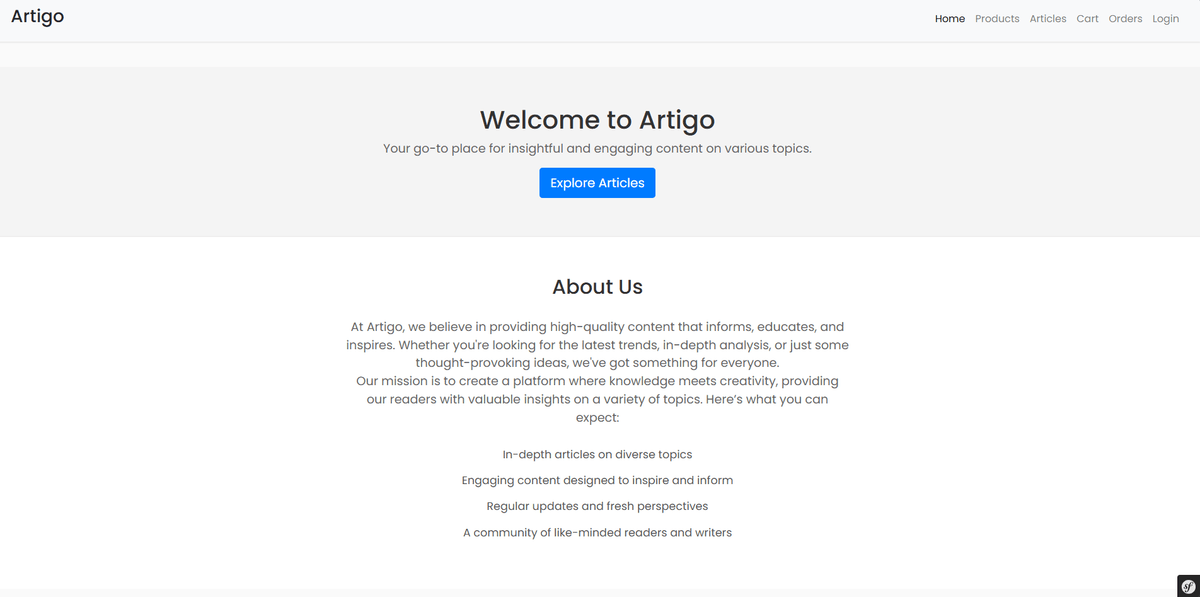 Screenshot of E-Commerce Platform